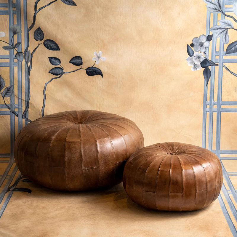 Marrakesh Leather Pouff