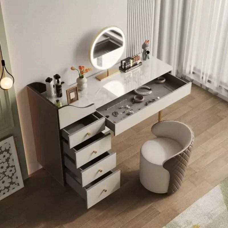 Modern Vanity Dressing Table with Marble Top