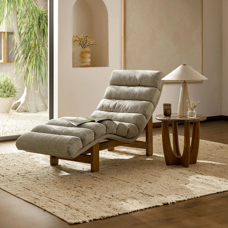 Keriox Ultimate Armless Chaise Lounge - Wooden Empiro