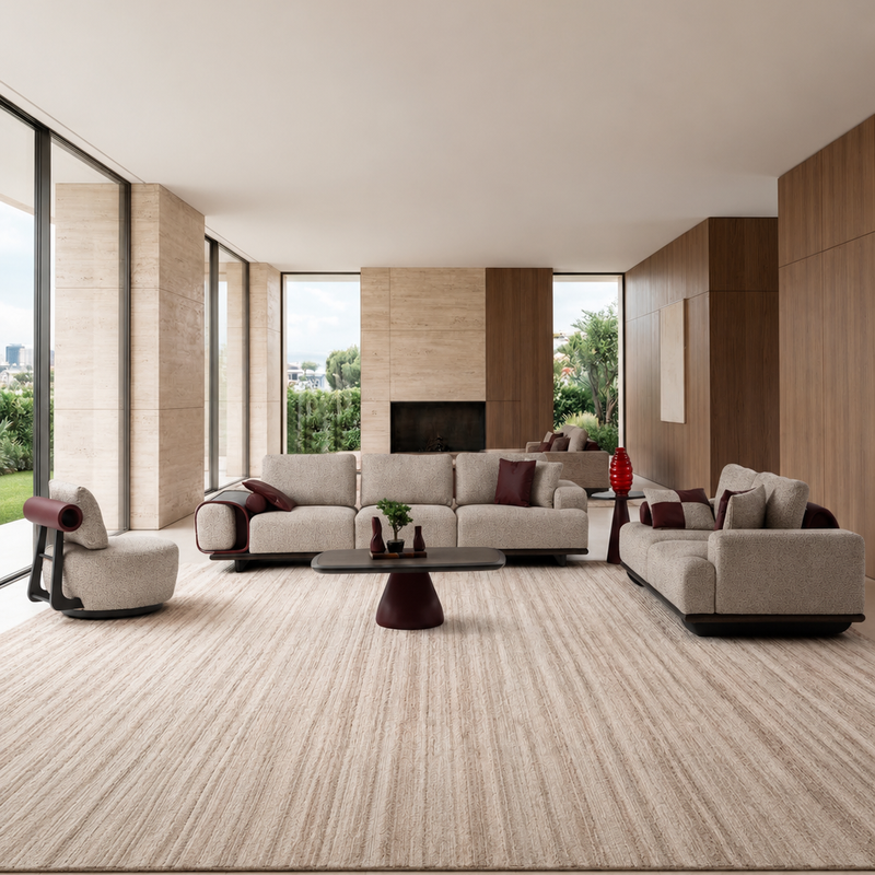 The Rovexa 3+2+1 Sofa Set — Modern Luxury Living Room Furniture Set with Premium Bouclé Upholstery