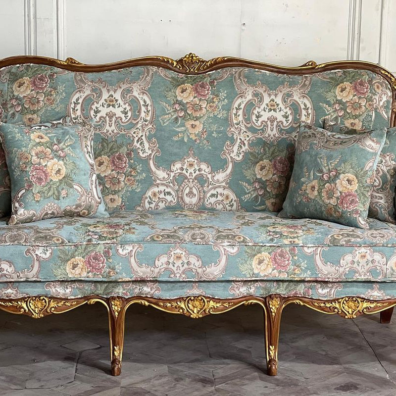 Louis XV sofa with rococo details