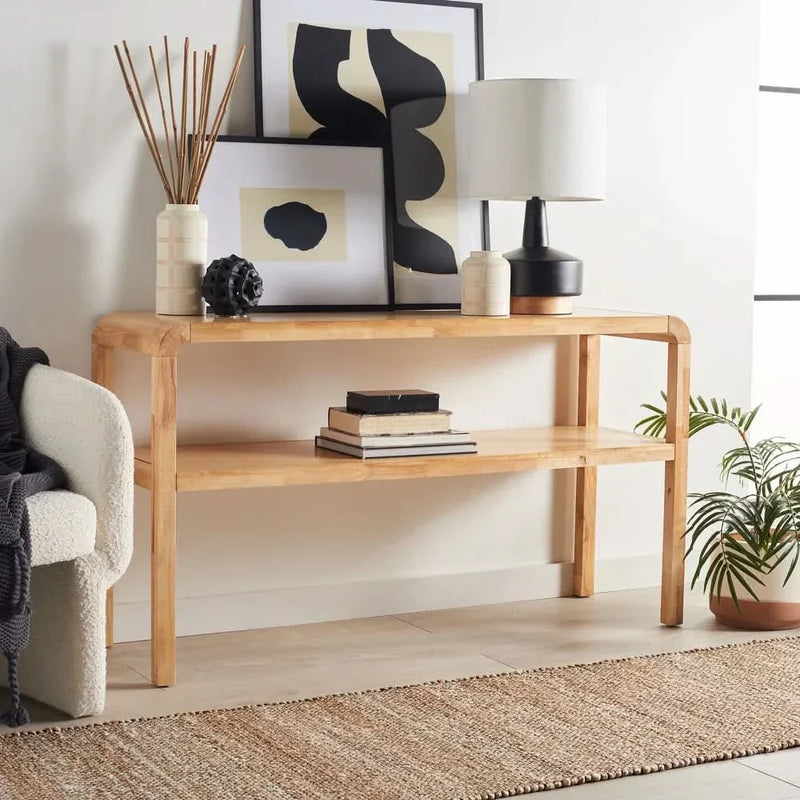 Silvix 2 Tier Console Table - Wooden Empiro