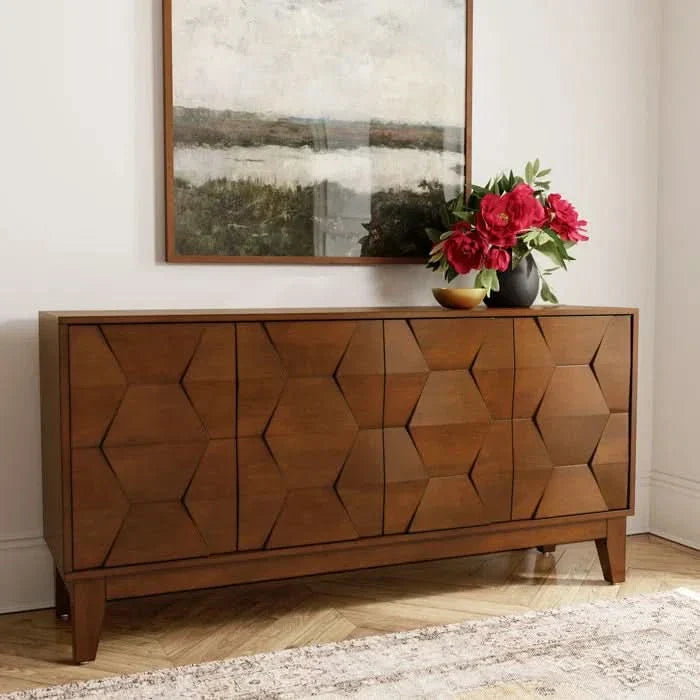 60" Wide Sideboard with Solid Wood Legs