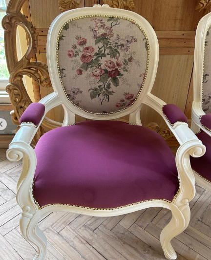 Oval back Louis XV transitional chairs~