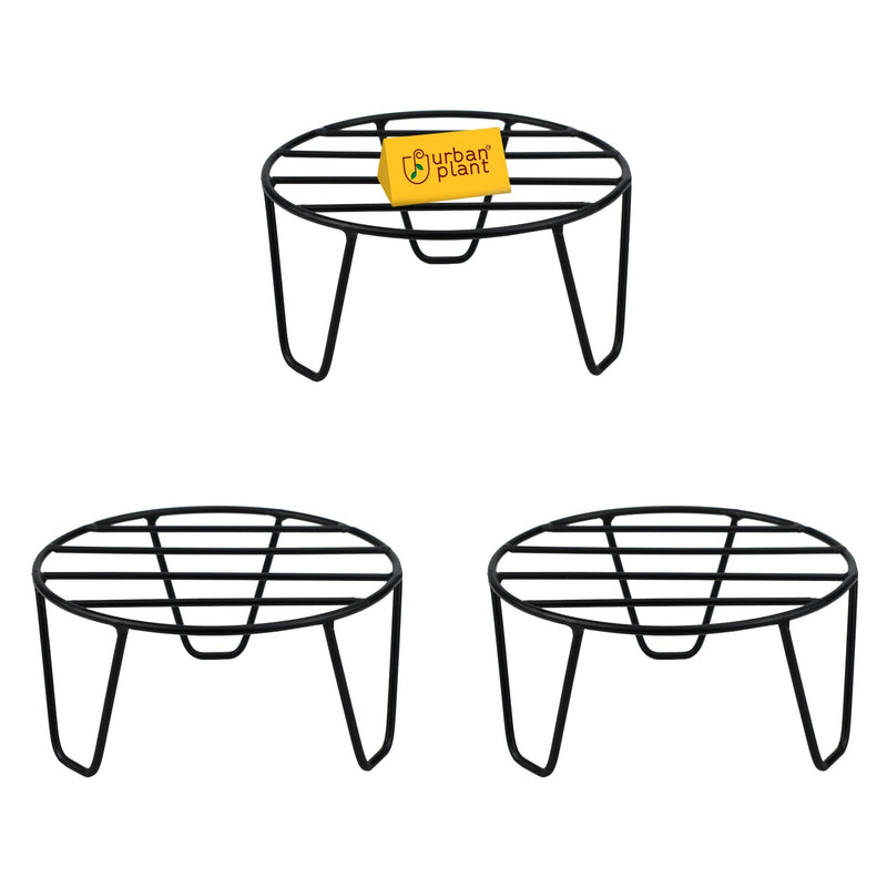 Wooden Empiro Durable Easy Pot Stand - 1171 Metal Stand Wooden Empiro Pack of 3
