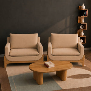 Raya Custom Wooden Upholstered Sofa - Sofas - Gharaana
