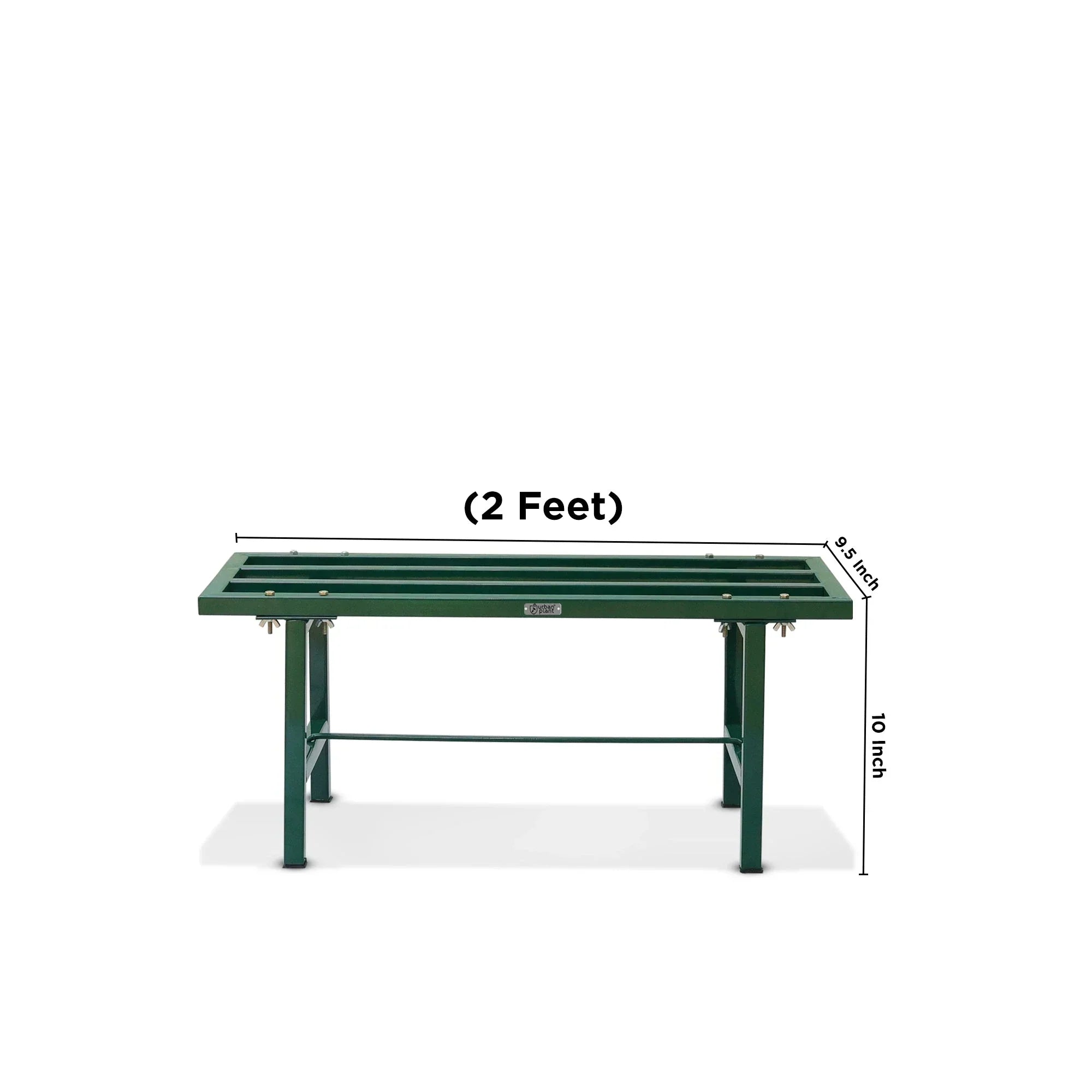 SUMO Heavy-Duty Plant Pot Stand Metal Stand Wooden Empiro Green 2 Length ft.