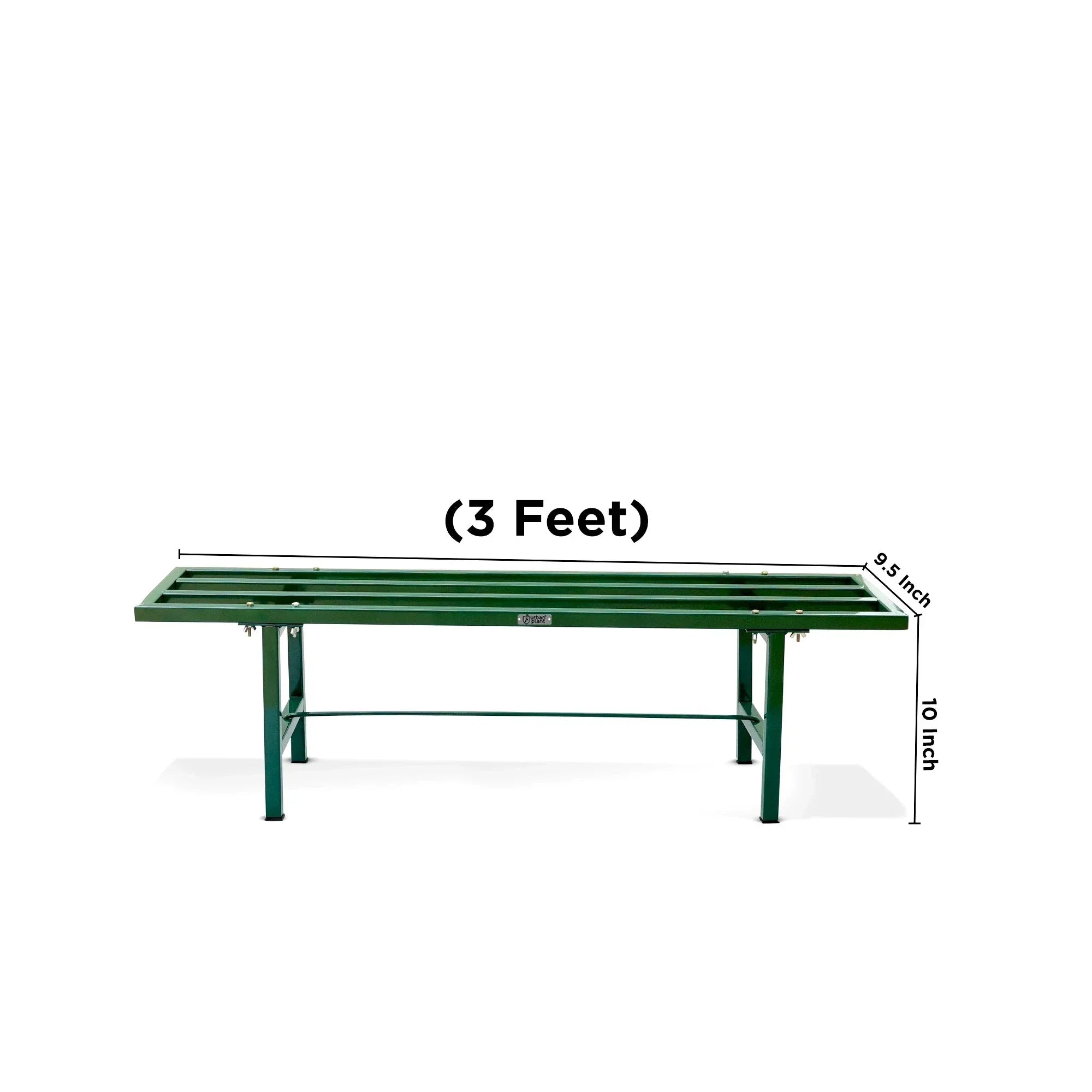 SUMO Heavy-Duty Plant Pot Stand Metal Stand Wooden Empiro Green 3 Length ft. Green color