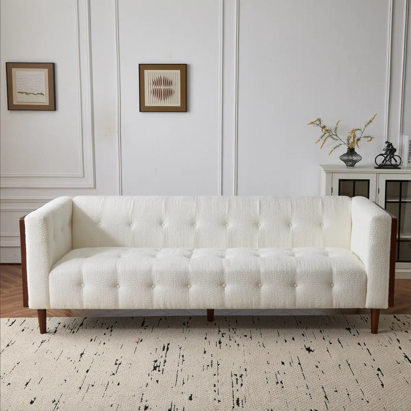 Nillen Fabric Upholstered 3-Seater Sofa - Craft Decor