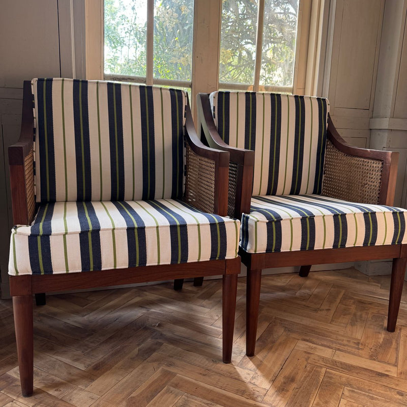 Casual styled Armchairs with wicker back~