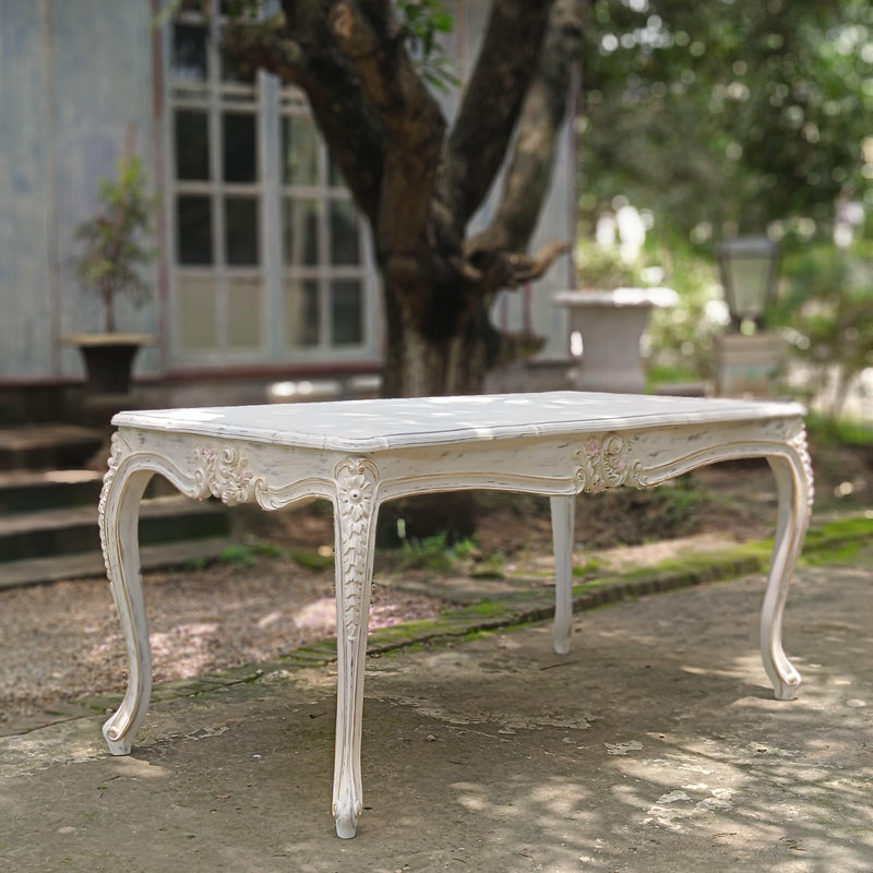 Country style Louis XV dining table with pastels~
