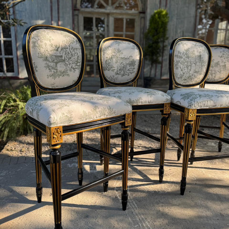 Classic Louis XVI Bar Chairs~
