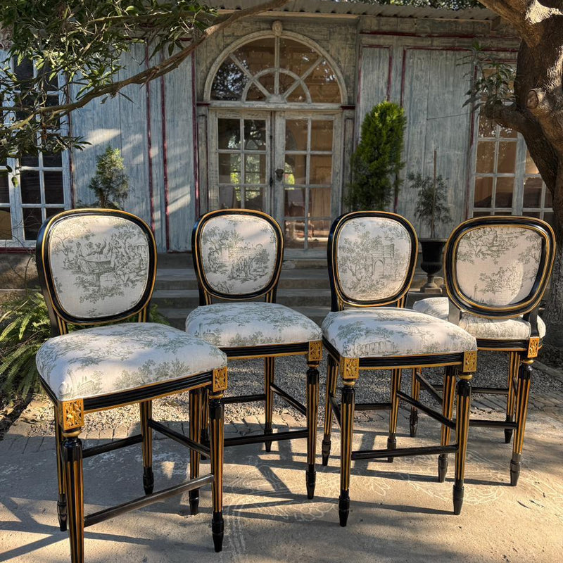 Classic Louis XVI Bar Chairs~