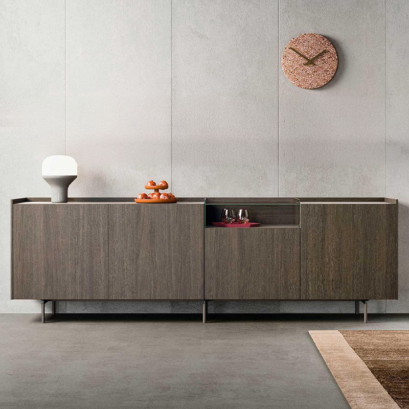 Modern TV Unit With Storage Cabinets