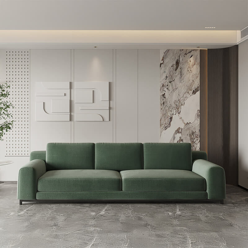 3 Seater Modern Dark Green Sofa