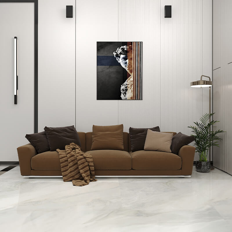 4 Seater Luxury Brown Sofa