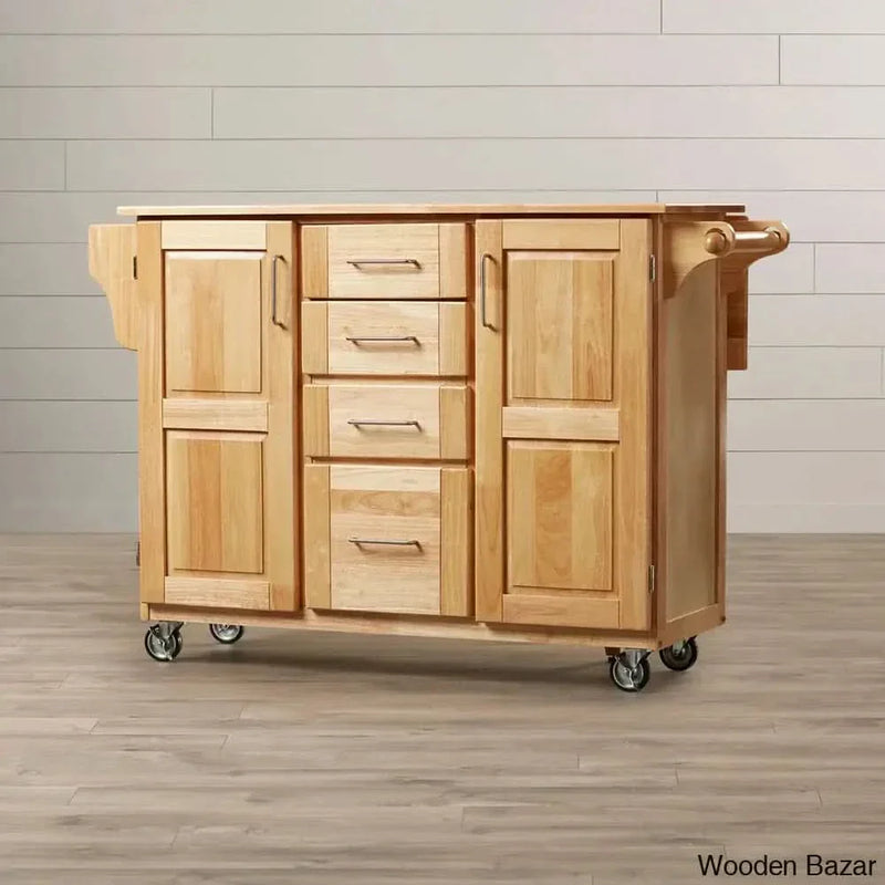 Aadham Kitchen Cart Kitchen trolley cart cabinet kitchen island with storage