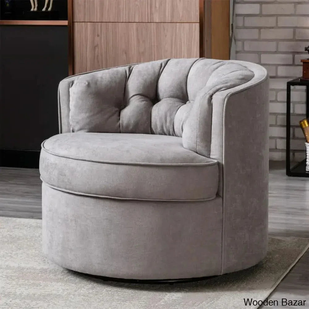 Linen Swivel Chair-2