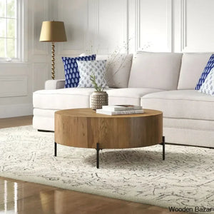 Aceton Coffee Table And Center Table - Wooden Empiro Amber Oak