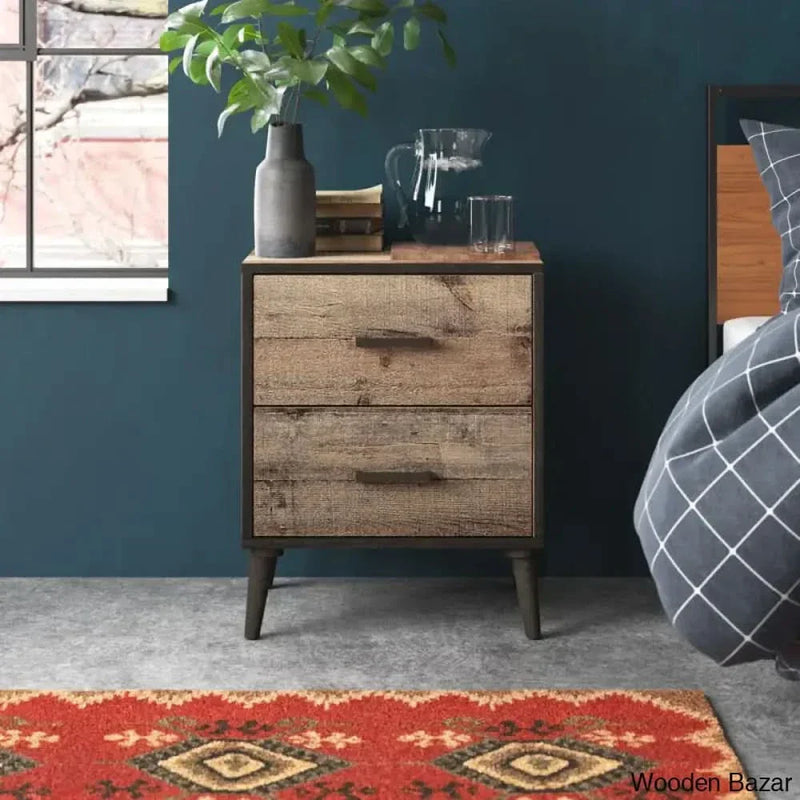 Achouhada Solid + Manufactured Wood Nightstand