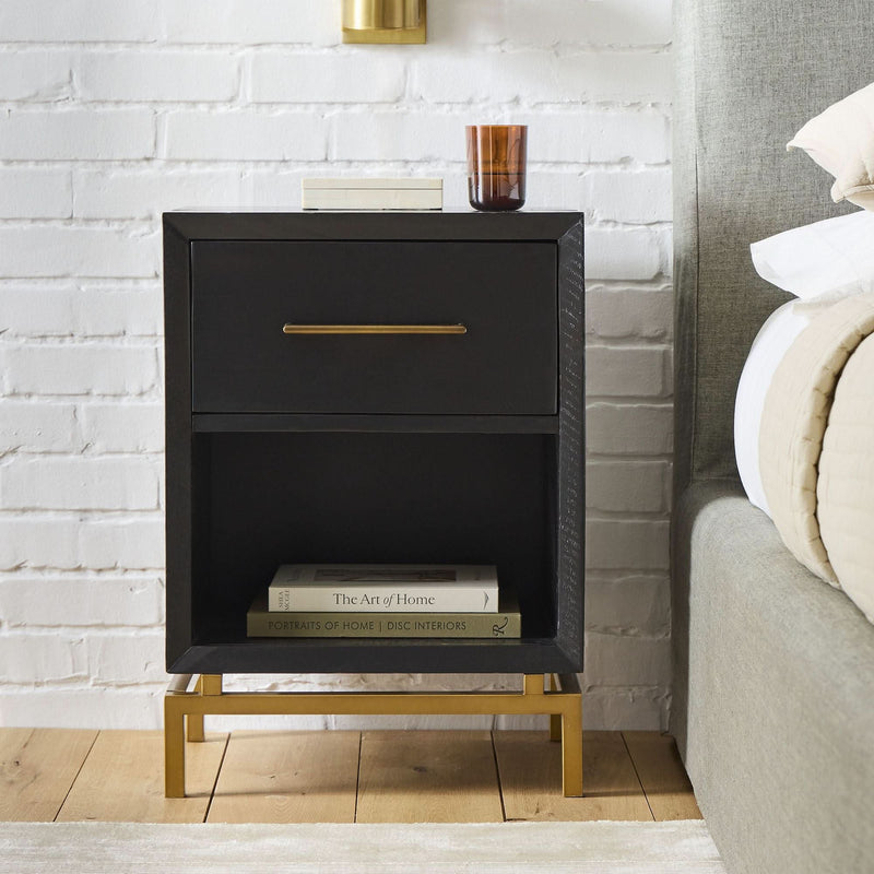 Zakered Modern Bedside Table - Wooden Empiro