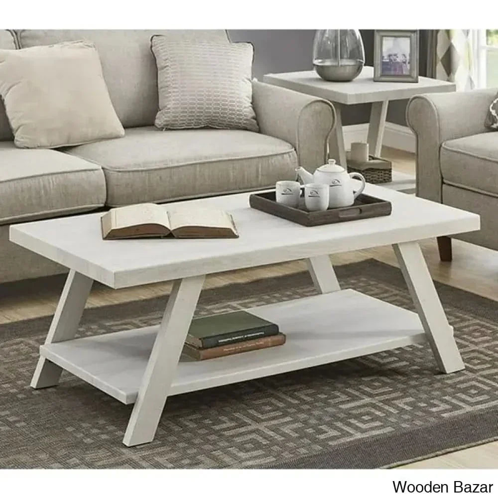 Angeleca Coffee And Center Table White