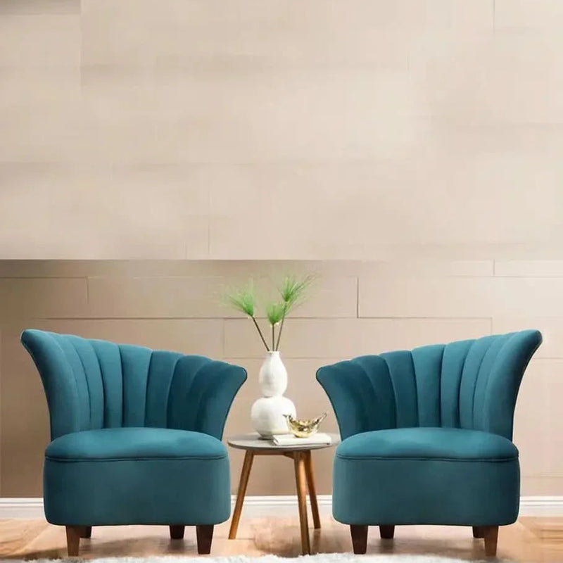 Annabella Fabric Barrel Chair - Wooden Empiro