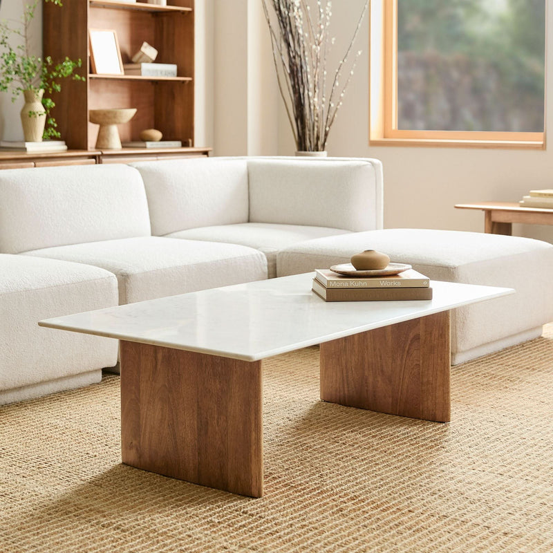 Inger Marble Coffee Table - Wooden Empiro