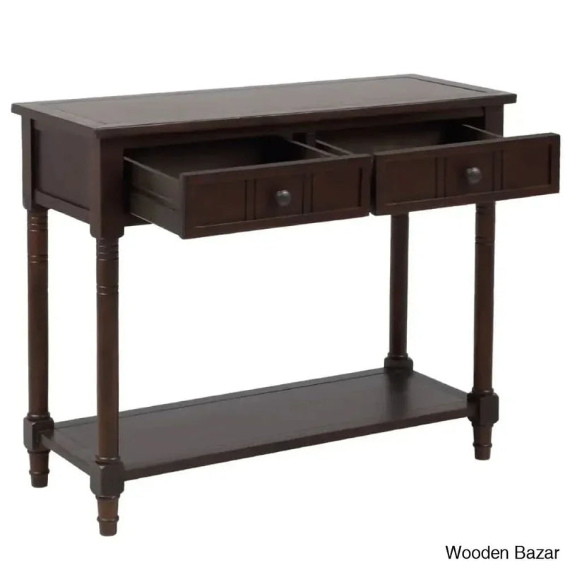Antone teak Wood Console Table
