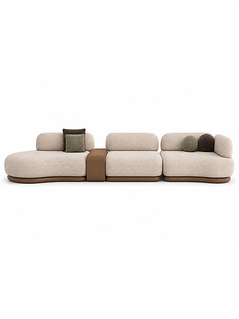 The Aurevo Modular Sofa — Luxury 8-Seater Curved Bouclé Sofa with Flexible Modular Design