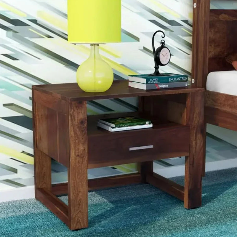 Avian Solid Wood Night Stand In Provincial Teak Finish