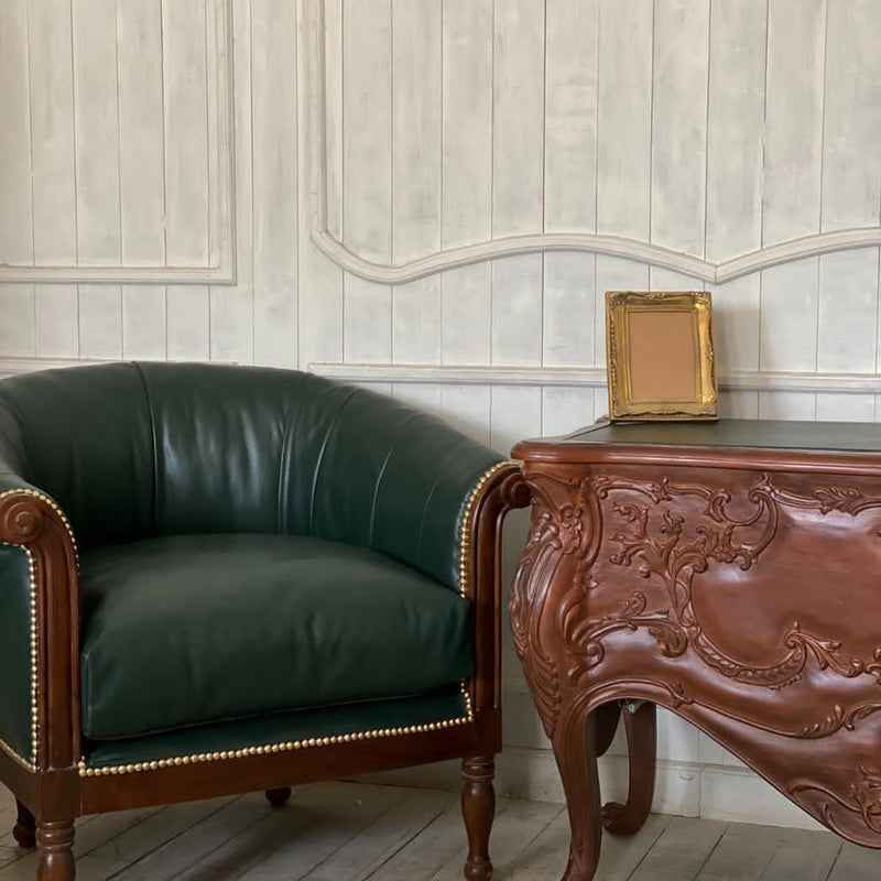 Pair of Georgian club chairs~
