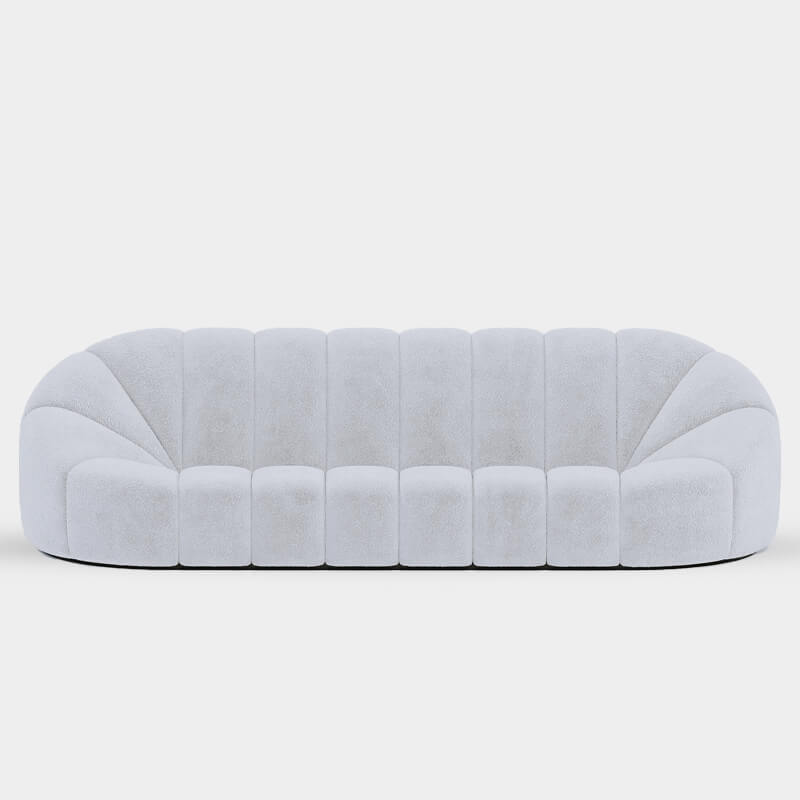 3 Seater Minimalist Snow White Sofa for Lounge