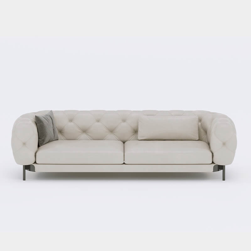 4 Seater Luxury Grey Sofa With Spill-Proof Fabric