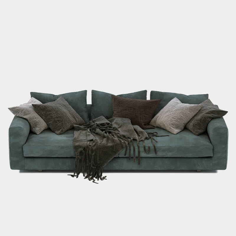 3 Seater Classical Olive Green Sofa
