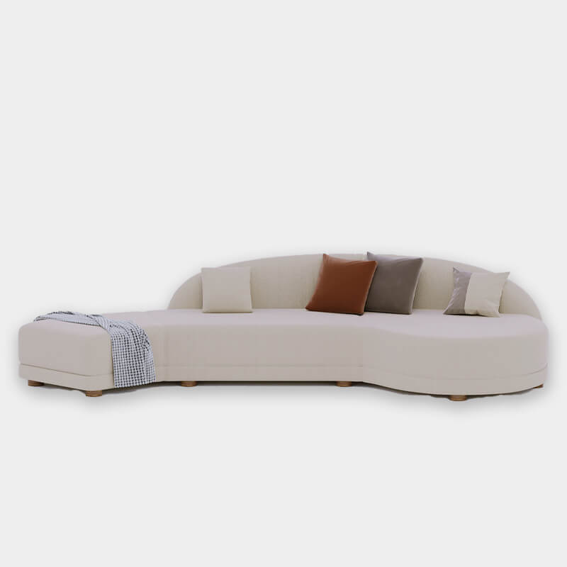 3 Seater Modern Beige Sofa