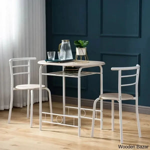 Balder Stylish 2 Seater Dining Table Set - Wooden Empiro Beige