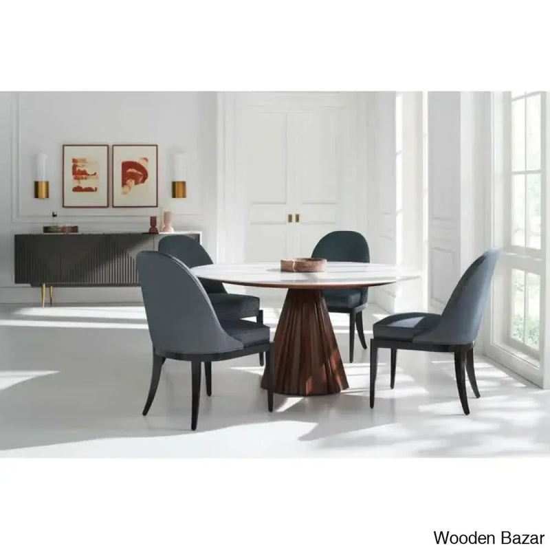 Barric New 4 seater Classic Dining Table Set - Wooden Empiro