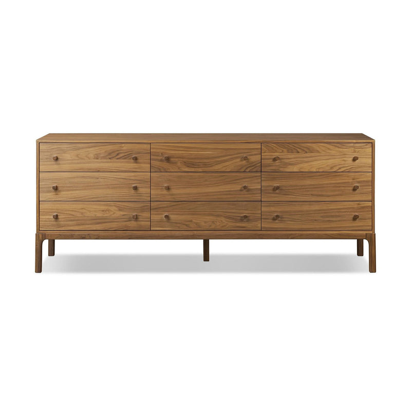 Alered Walnut 9-Drawer Dresser - Wooden Empiro