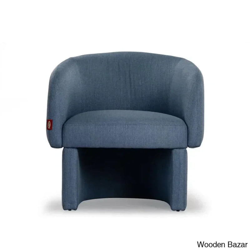 Best Lounge Chair in Ravel Blue Color - Wooden Empiro