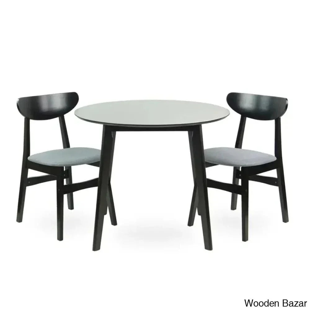 Blaan New 2 Seater Dining Table Set - Wooden Empiro White