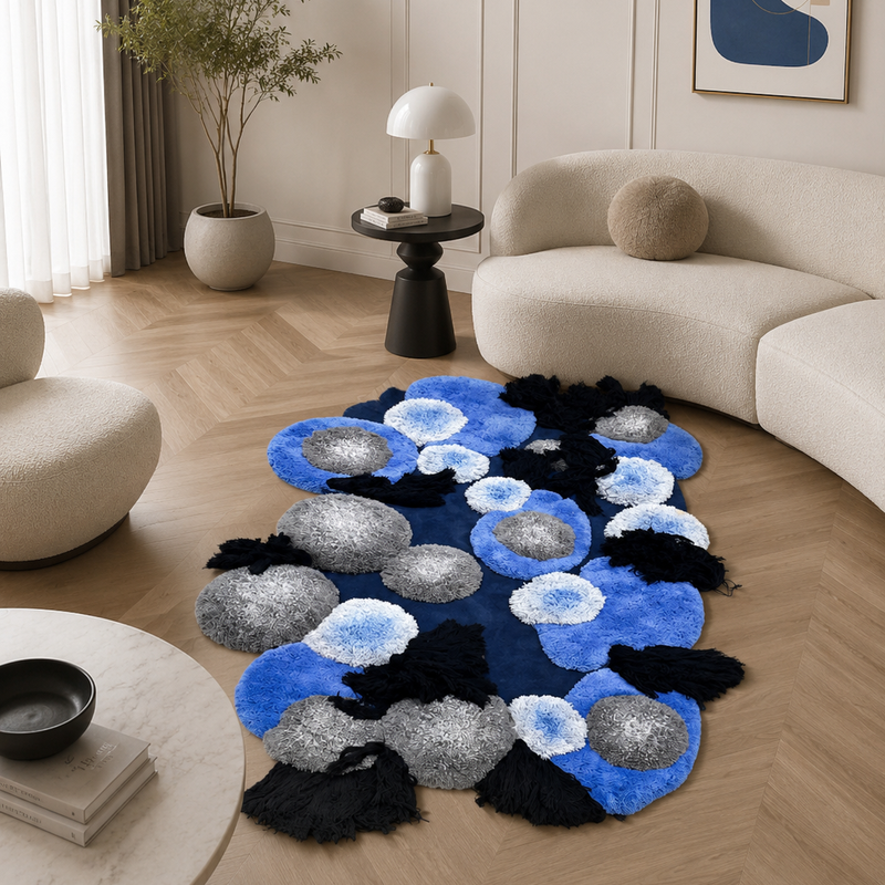The Borealis Rug — Luxury Sculptural Abstract Hand-Tufted Area Rug