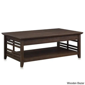 Bovadillas Floor Shelf Coffee And Center Table With Storage 47.72’’ L Espresso