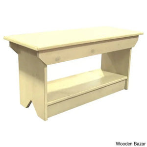 Brexlyne Solid Wood Coffee And Center Table Cream
