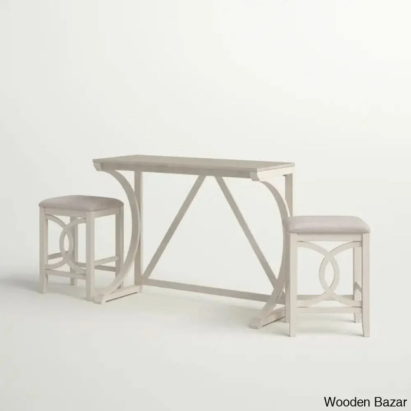 Bryce New 2 Seater Wooden Trestle Dining Set - Wooden Empiro