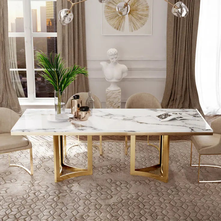 Ira Luxury 6 Seater Modern Dining Table Set