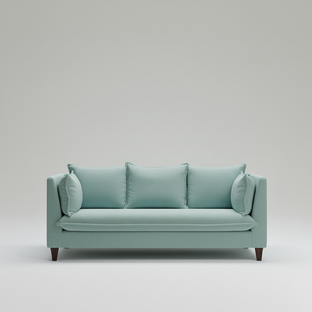 Vesta Sofa — Compact Clean-Lined, made to order by Wooden Empiro