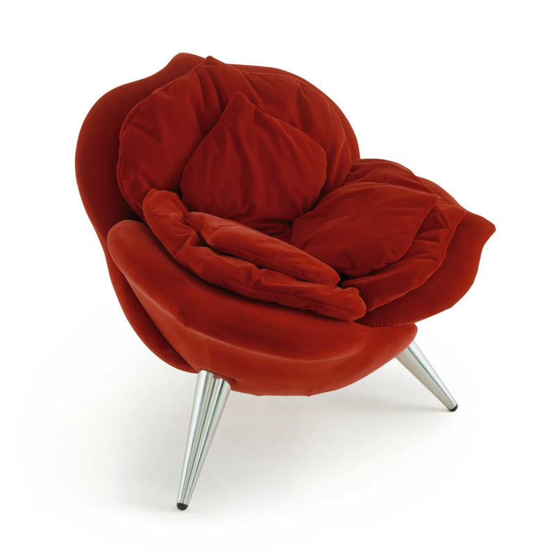 Floral Plush Lounge Chair