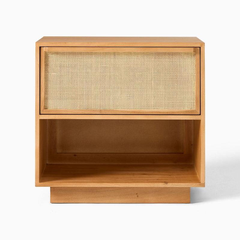 Qanter Rattan Nightstand/ Bedside Table  - Wooden Empiro