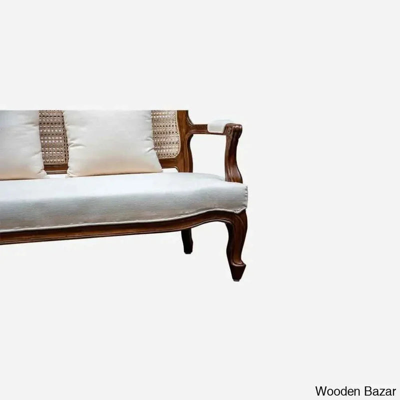 Carry 3 Seater Rattan Sofa With Pillows - Wooden Empiro